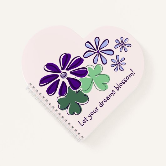 夢の花、植物学のドードル、QRコード ノートブック (正面)