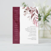 夢の葉リハーサルディナーバーガンディID817 招待状 (スタンド正面)