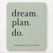 夢の計画 |セージモダングミニマルリーン マウスパッド (正面)