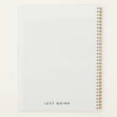 夢の計画 |ミニマモダンリストシンプルグレー プランナー手帳 (裏面)