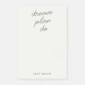 夢の計画 |ミニマモダンリストシンプルグレー ポストイット (正面)