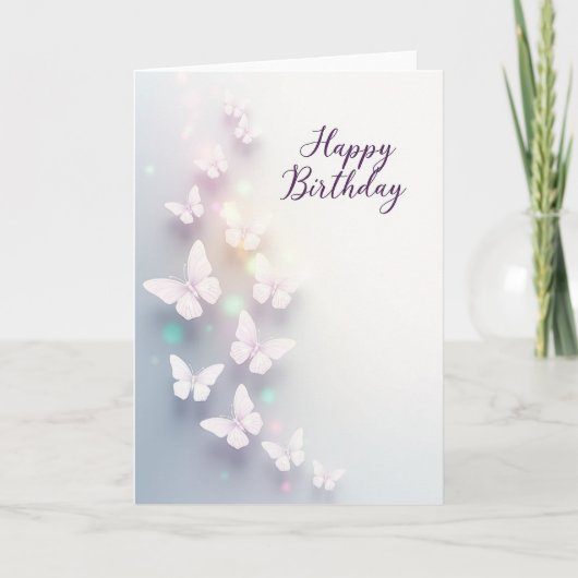 夢の誕生日バタフライカード カード (正面)