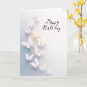 夢の誕生日バタフライカード カード (黄色い花)