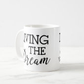 夢の豊かな生活住んでいます コーヒーマグカップ (正面左)