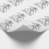 夢の逆、逆、スニーカー、かわいいデザイン ラッピングペーパー (角)