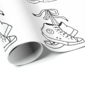 夢の逆、逆、スニーカー、かわいいデザイン ラッピングペーパー (ロールコーナー)