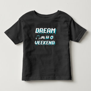 夢の週末ゲーマープリント トドラーTシャツ