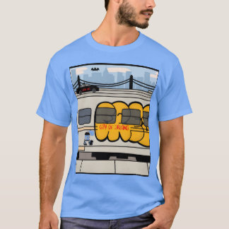 夢の都市ニューヨークシティ NYCスカイライン 友達 Tシャツ