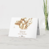 「夢の野」眠る野鳥のグリーティングカード カード (裏面)