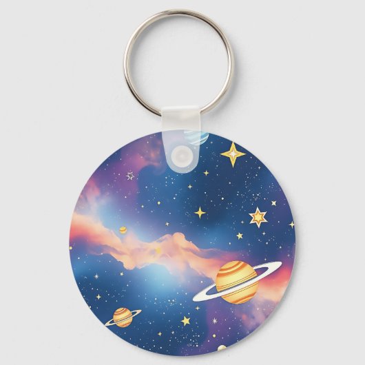 夢の銀河惑星星パターン キーホルダー (正面)