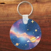 夢の銀河惑星星パターン キーホルダー (正面)