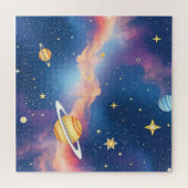夢の銀河惑星星柄 ジグソーパズル (横)