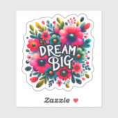 夢の開花鮮やか花 シール (シート)