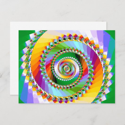 夢の階段ファンタジーフラクタル ポストカード (正面/裏面)