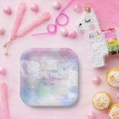 夢の雲と星結婚の ペーパープレート (パーティー)