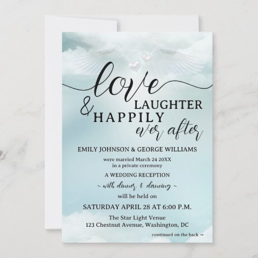 夢の雲の九駆け落ち結婚の後 招待状 (正面)