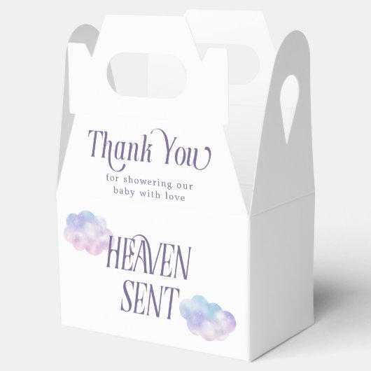 夢の雲の天国送信ガールベイビーシャワー フェイバーボックス (オープン)