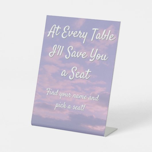 夢の雲の恋人のシーティングサイン 台座サイン (正面)