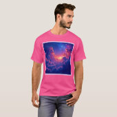 夢の雲: 天上のサンセットマジックアート Tシャツ (正面フル)