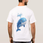 夢の青いクジラTシャツ Tシャツ (裏面)