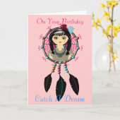 夢の願いを誕生日する カード (黄色い花)