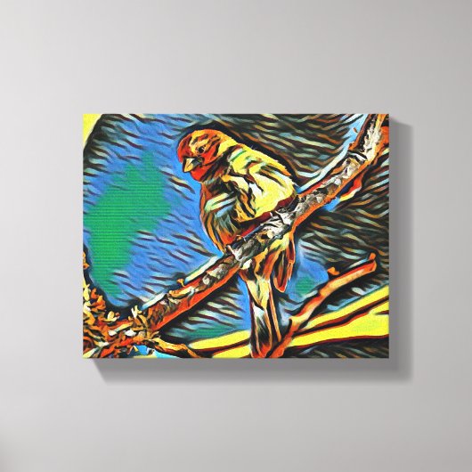 夢の飛行：鳥の動き キャンバスプリント (正面)