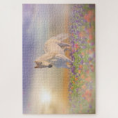 夢の馬ランニングの花を通して ジグソーパズル (縦)