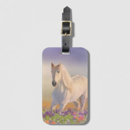 夢の馬ランニングの花を通して ラゲッジタグ