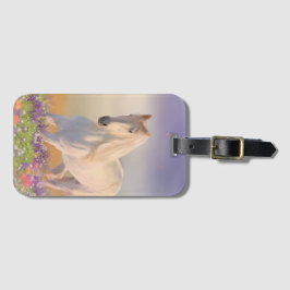 夢の馬ランニングの花を通して ラゲッジタグ