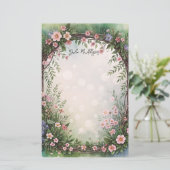 夢の魅力的光で咲く枝 便箋 (スタンド正面)