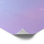 夢の魔法の淡いピンクブルーの宇宙の空 ポスター (角)