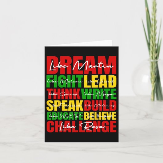 夢の黒人歴史月間 ジュンティーンス 黒人アメリカ人 カード (正面)