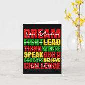 夢の黒人歴史月間 ジュンティーンス 黒人アメリカ人 カード (黄色い花)