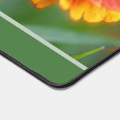 夢の《植物》百日草の花パーソナライズされた デスクマット (コーナー)