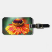 夢の《植物》百日草の花パーソナライズされた ラゲッジタグ (正面横)
