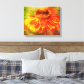 夢の《植物》百日草の花動揺して キャンバスプリント (インサイチュ (寝室))