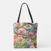 夢の《植物》百日草の花 トートバッグ (裏面)