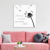 夢はタンポポを作るハート キャンバスプリント (インサイチュ (リビング))
