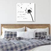 夢はタンポポを作るハート キャンバスプリント (インサイチュ (寝室))