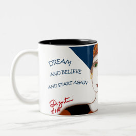 夢はツートーン11ozマグを信じ、 ツートーンマグカップ