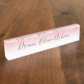 夢はピ信じックやる気を起こさせる・シルバー デスクネームプレート (側面)