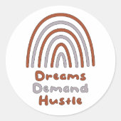 夢は喧騒に満ちたやる気を起こさせるカラフル ラウンドシール (正面)