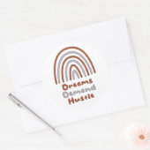 夢は喧騒に満ちたやる気を起こさせるカラフル ラウンドシール (封筒)