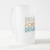 夢は夢を叶える」 フロストグラスビールジョッキ (正面左)