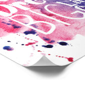 夢は大きく、小さな人へ - ピンク/パープル ポスター (角)