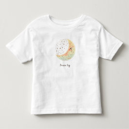 "夢は大きく" 月と星のトッdlers用Tシャツ トドラーTシャツ