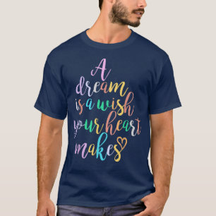 夢は女性の女の子をハートにする願い Tシャツ