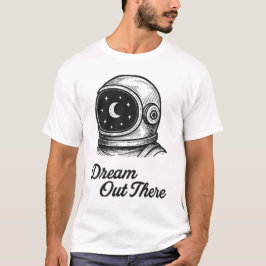 夢は宇宙へ宇宙飛行士Tシャツデザイン Tシャツ