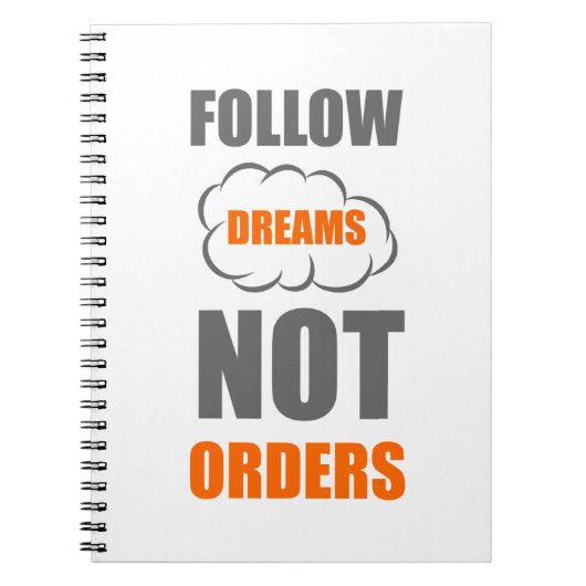 夢は後を追命令しない ノートブック (正面)