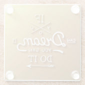 夢は意欲を起こさせますインスパイア ガラスコースター (裏面)